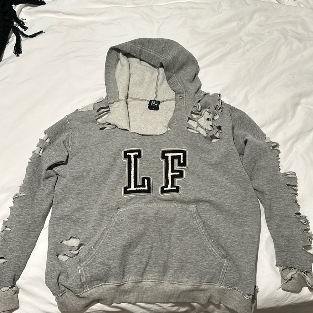 LF distressed hoodie